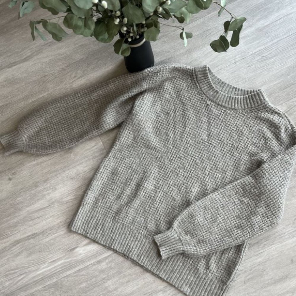 American Eagle Tan Waffle Sweater
